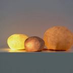 Set Of 3 'Dora' Moon Rock Lamps By Andre Cazenave For Atelier A France 1969 thumbnail 5
