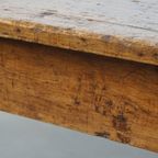 Antieke Franse Boeren Eettafel Uit De Vroege 19e Eeuw Met Twee Laden En Een Broodplank thumbnail 12