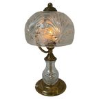 Vintage / Hollywood Regency - Crystal Glass Table Lamp With Brass Base - In Great Condition thumbnail 10