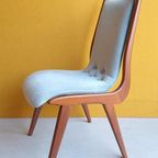 Set Awa Stoelen, Vintage Dinner Chairs, Mohair, Teakhout thumbnail 13