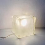 Ikea Iviken Glazen Tafellamp Ice Cube , Jaren 90 thumbnail 2