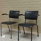 Set Van 2 Vintage Industriële Stoelen, Ahrend De Cirkel thumbnail 16