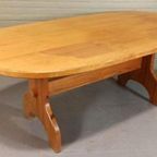 Vintage Grote Massief Grenen Eettafel, Ovaal, 180 X 90 Cm thumbnail 4