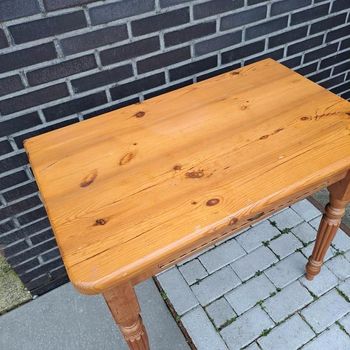 Moderne massief grenen tafel Junco 229A, eettafel in wit, 75 x 120 cm