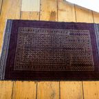 Super Dark Vintage Wool Persian Beloudj Rug - 124 Cm X 87 Cm thumbnail 6