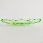 Uraniumglas Annagroen Neon Glazen Schaal 1930’S thumbnail 6
