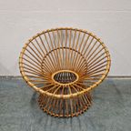 Jaren 70 Vintage Bamboe Fauteuil Circel Stoel Bamboe Fauteuil thumbnail 13