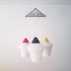 Vintage Jaren '50 Hanglamp In Opaline Glas thumbnail 3