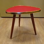 Vintage Plantentafeltje Tafeltje Bijzettafeltje Tafel Rood thumbnail 6