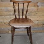 Retro Houten Stoelen Met Spijlen Set Van 2 thumbnail 2