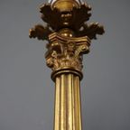 Antieke Franse Goud Kleurige Lamp, Eind 1800 thumbnail 7