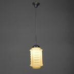 Art Deco Hanglamp Met Glazen Lampion Kap, Jaren 30 thumbnail 3