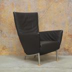 Als Nieuw! Donkerbruine Leren Label Foxx Design Fauteuil thumbnail 3