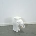 Porseleinen Grote Wit Met Goud Olifant Plantentafel Vintage thumbnail 4