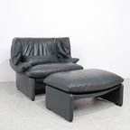 Cassina Portovenere Set Fauteuils Met Hocker thumbnail 6