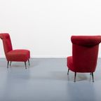 1950’s Pair Of Italian Mid-century Side Lounge Chairs / Fauteuil thumbnail 5