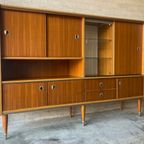 Retro Vintage Mid-Century Dressoir,High-Board Perfecte Staat thumbnail 16