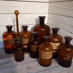 Verzameling Van 8 Oude Apothekersflessen. thumbnail 2