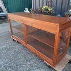 -klassieke Toonbank, Vitrinekast, Dressoir, Afm. 200x50m En thumbnail 6