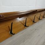 Vintage Midcentury Houten Kapstok | Hoedenplank Xxl thumbnail 2