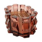 Roze Art Deco Jardinière Kristal Vaas Pique Fleurs Kubistisch thumbnail 10