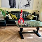 Prachtige Salontafel Met Groen Marmeren Blad. thumbnail 6