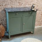 Vintage Groene Commode Met Marmeren Blad ‘eden’ thumbnail 13