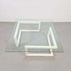 Modern Lourens Fisher Minnimalist Duo Salontafel Glas Wit thumbnail 9