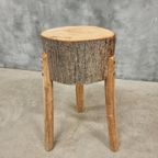 Oud Hakblok Sidetable Bijzettafel Plantentafel thumbnail 5