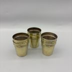 Set Antieke Aperitief Cups Messing 6 Stuks thumbnail 2
