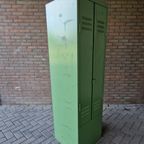 Vintage Lockerkast Legergroene Kledingkast thumbnail 6