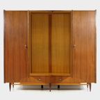 Vintage Mid Century 4-deurs Teak Kledingkast, 1960s thumbnail 6