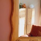 Vintage Spiegel Hout Wave Golfrand thumbnail 5