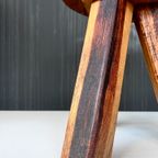 French Oak Stool, 1950 thumbnail 3