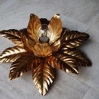 Vintage Plafondlamp Met Gouden Bladeren Kullmann Lampen thumbnail 2