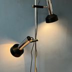 Mid Century Vloerlamp Met Twee Zwart/Chroom Spots thumbnail 4