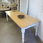 Prachtige Grote Witte Landelijke Eettafel 250 Cm thumbnail 7
