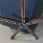 Beautiful Vintage Design Leolux Swivel Armchair, Made In Brown / Darkbrown / Black Leather And Wo thumbnail 5
