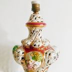 Vintage Barok Capodimonte Lamp Porselein Rococo 1960’s thumbnail 4