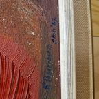 Mid Century Schilderij Geleefd Kunst Op Doek thumbnail 6