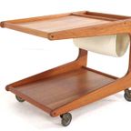 Sika Mobler Trolley Met Lectuurhouder Tijdschriftenrek Vintage Deens thumbnail 3