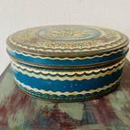 Brocante Blik Bloemen Lichtblauw thumbnail 5