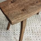 Antieke Landelijke Sidetable Bankje Eikenhout thumbnail 7