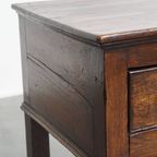 Prachtige Antieke Engelse Double Based Side Table/ Dressoir Van Eikenhout thumbnail 10