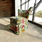 Vintage Gebloemd Cocktailstoel / Eenzit / Fauteuil thumbnail 8