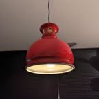 Mooie Oranje Vintage Aardewerken Hanglamp  Uit De Jaren 60S/70Suit thumbnail 11