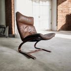 Vintage Leren Lounge Stoel / Fauteuil / Eenzit Rybo Rykken thumbnail 2