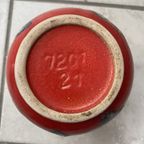 Red Fat Lava Vase By Jopeko Model 7201-21 thumbnail 3