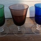 Set Van 3 Kristallen Borrelglazen Van Cristal D'Arques, Frankrijk. thumbnail 5