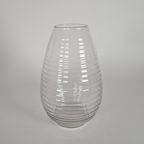 Glasfabriek Leerdam - A.D. Copier - Ribbelvaas - Druppelvormig - Helder Glas - 1953 thumbnail 2